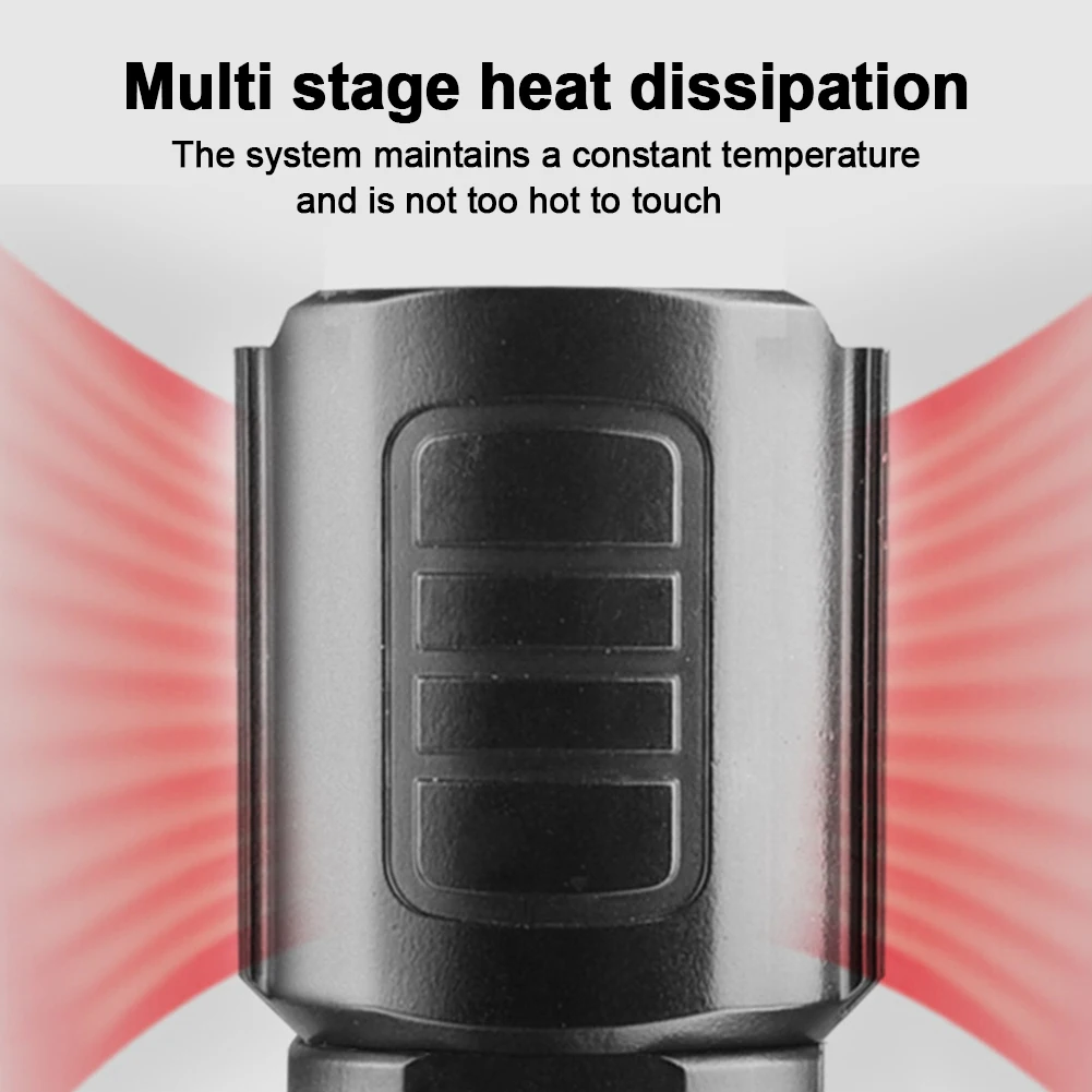 Светодиодный ручной фонарь типа C с зарядкой через USB телескопический