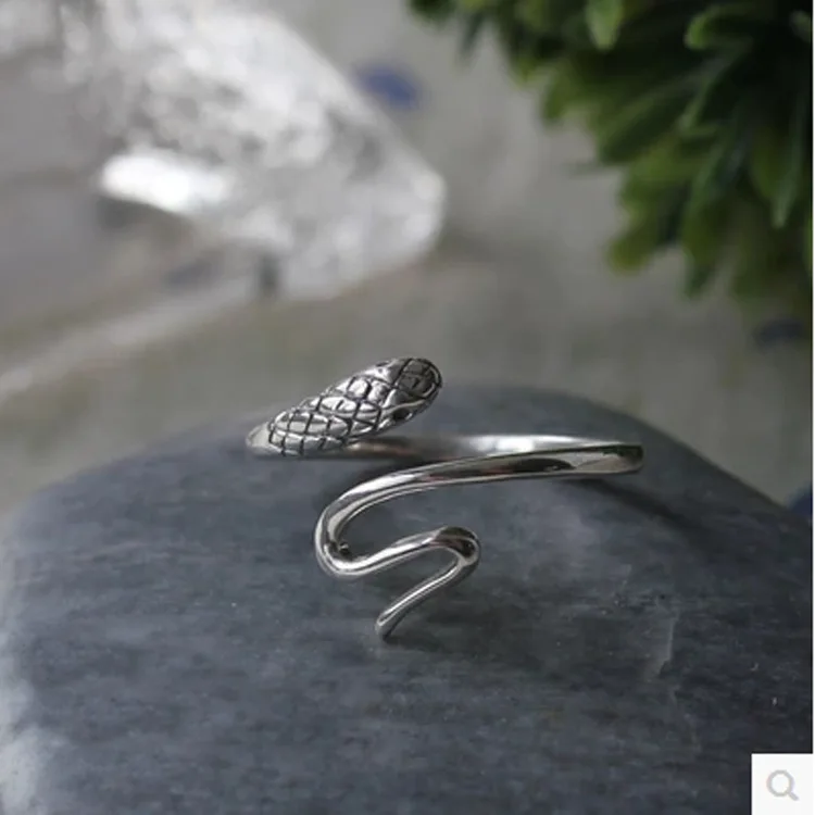 Панк крутые хип-поп кольца со змеей для женщин регулируемые открытые на палец
