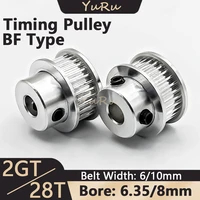 2gt 28teeth timing pulley bore 6 35 8mm belt width 6 10mm 28t 2mgt tensioning wheel open synchronous timing pulley