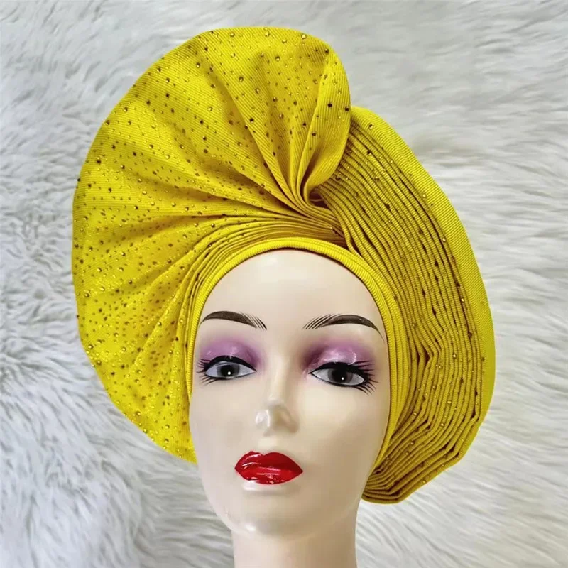 Повязка на голову Свадебная женская повязка из нигерийского геля гель-тюрбан aso