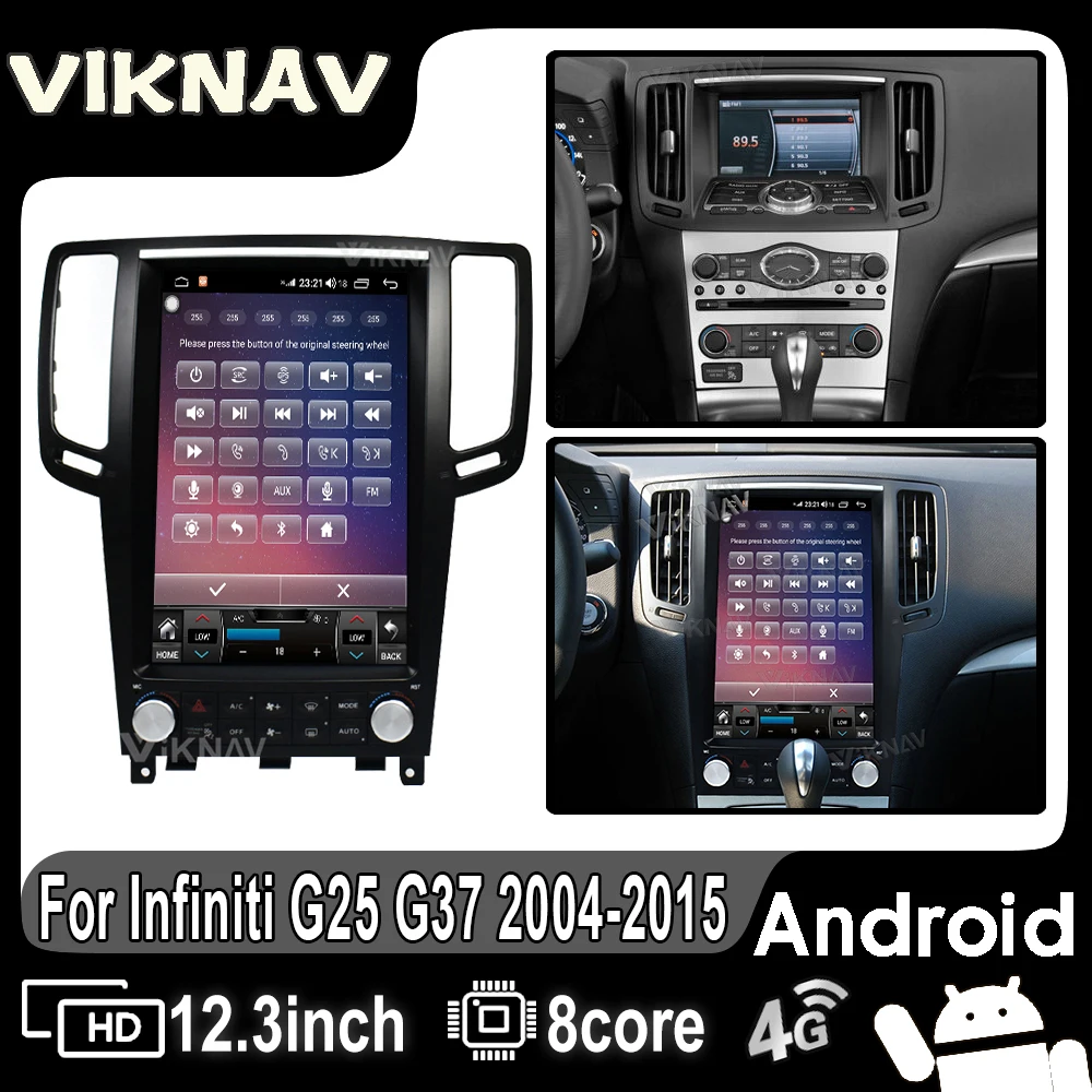 

Автомагнитола для Infiniti G25 G37 2004-2015, мультимедийный стереопроигрыватель Новейшего Поколения с GPS-навигацией, 128 ГБ