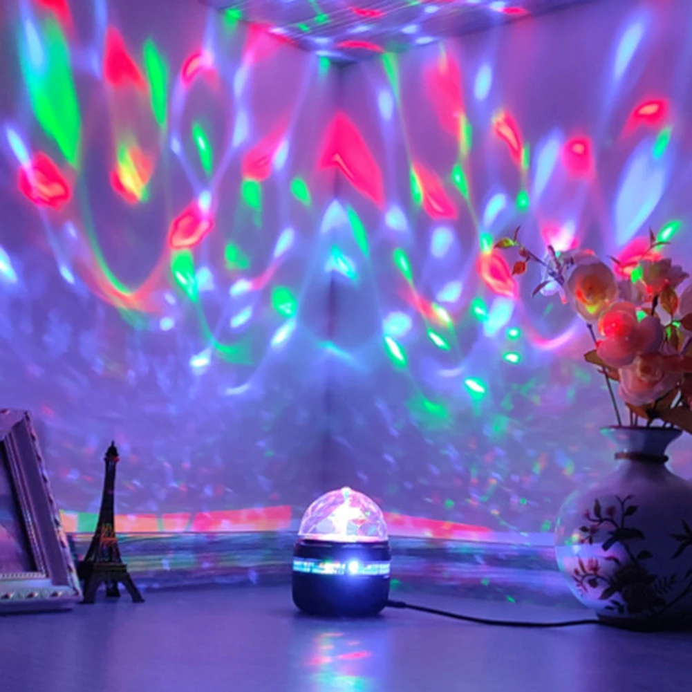 

Colorful Rotating LED Night Light Rotating USB Disco DJ Stage Starry Nursery Moon Galaxy Projector Nightlight Party Ball Decor