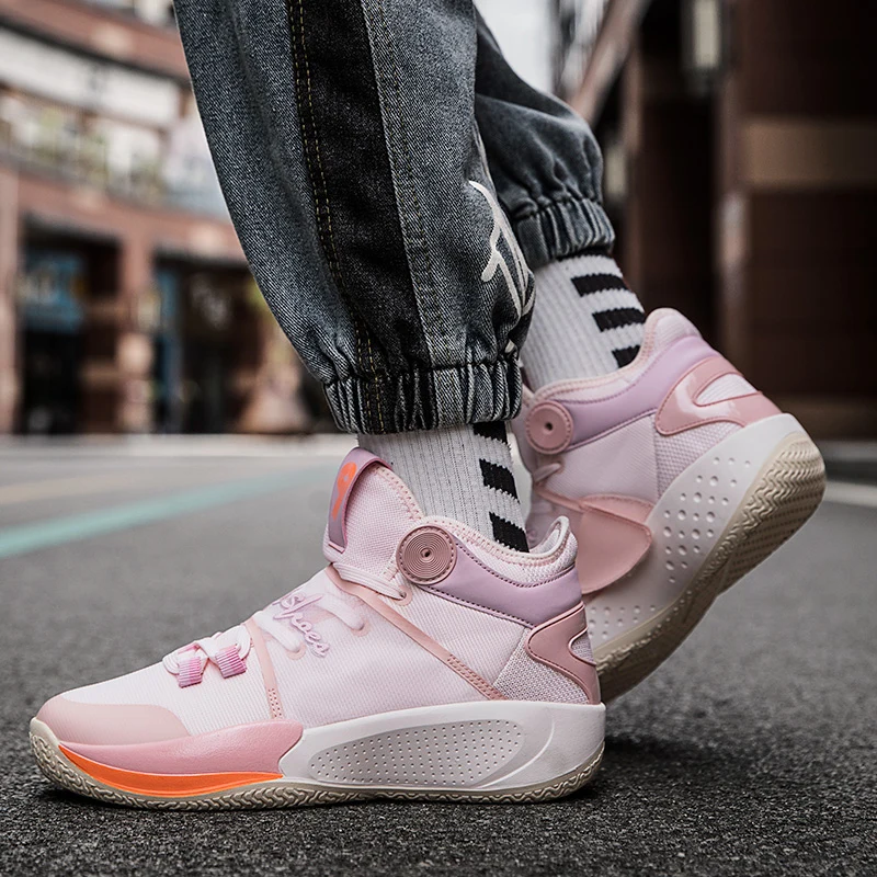 New Couple Basketball Shoes Men Non-slip Bounce Basketball Boots For Men Outdoor Breathable Gym Basket Sneakers Men Sports Shoes