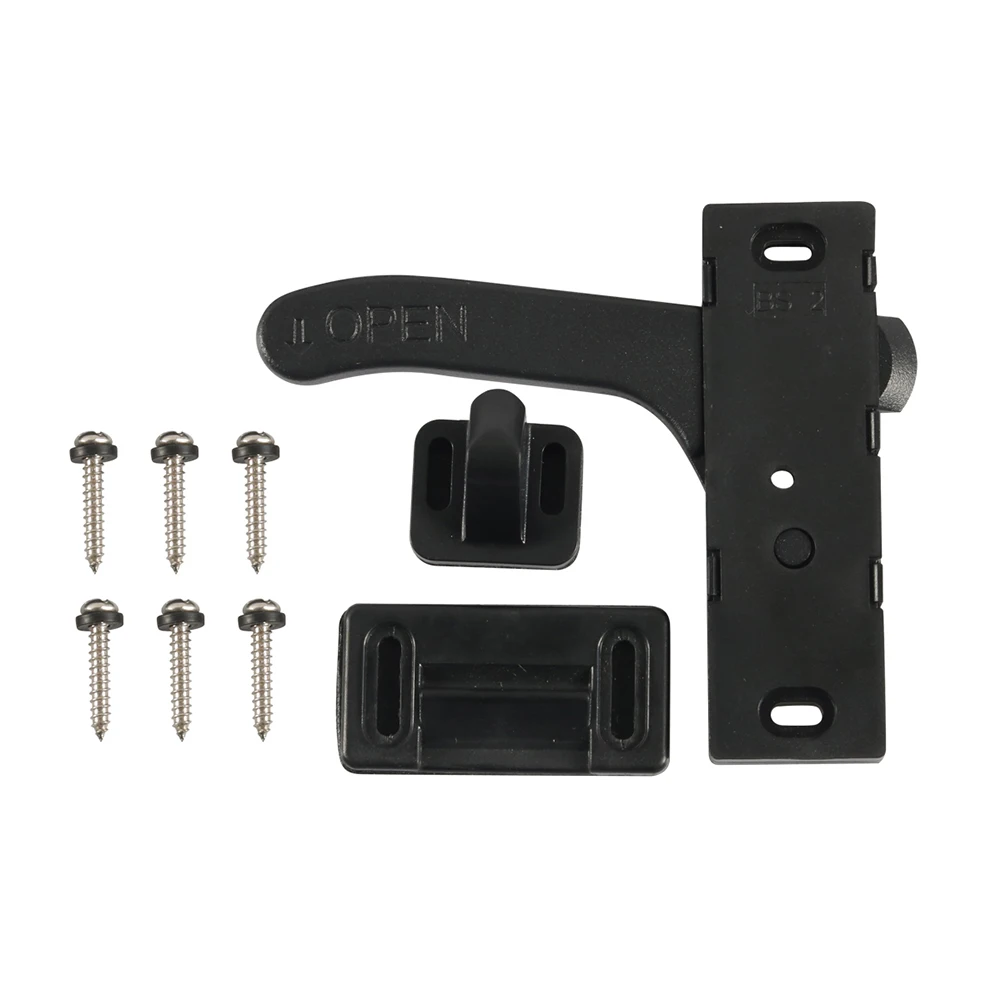 

Easy Install RV Screen Door Latch Replacement Parts Right Hand Interior Camper Motorhome Zinc Alloy Entry Black Hardware Lock