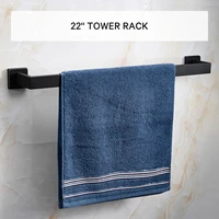 sarihosy bathroom kitchen accessories towel holder matte black towel bar 304stainless steel towel rack single rod 25 60cm