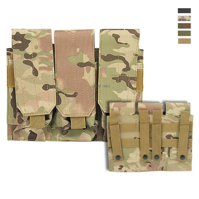 

Тактическая Сумка для магазина 5,56, военная двойная Тройная винтовка для пистолета, Магнитная сумка для страйкбола, охотничьи мешочки для AK47...