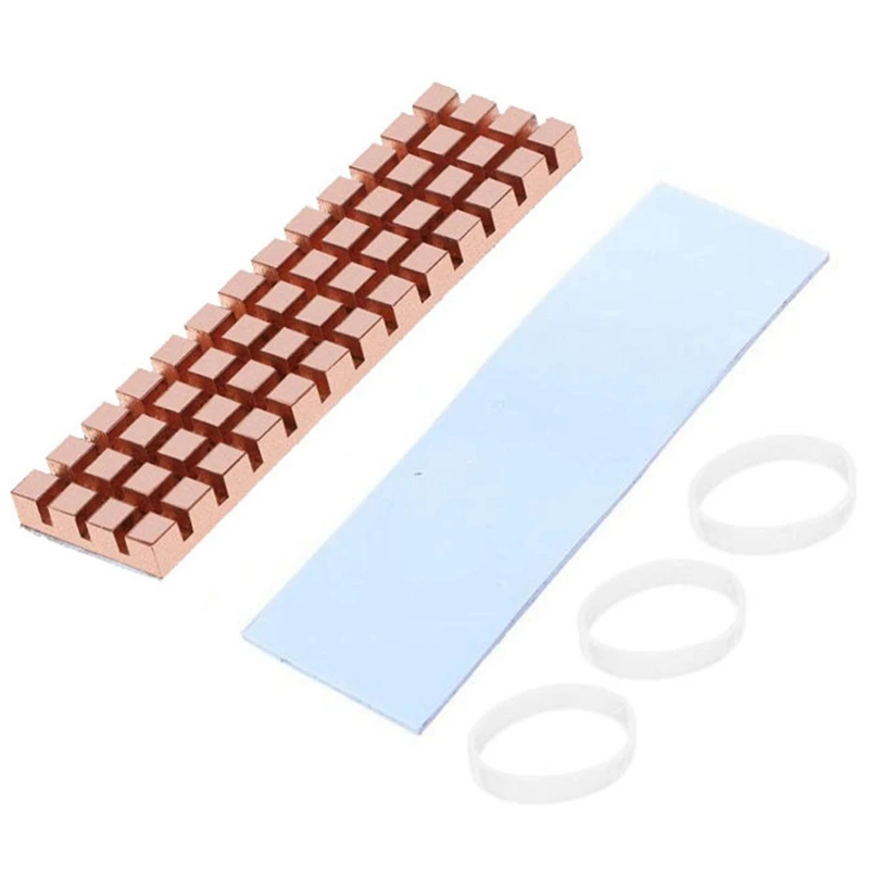 PC Notebook SSD Heat Sink For M.2 2280 PCI-E NVME With Thermal Pad Heatsink Kit Computer Cooler Copper Radiator PC Notebook SSD Heat Sink For M.2 2280 PCI-E NVME With Thermal Pad Heatsink Kit Computer Cooler Copper Radiator
