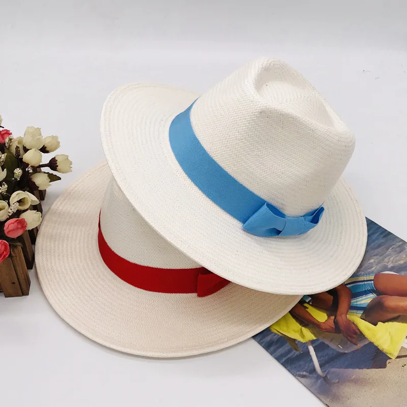 

Wide Brim Straw Hat Summer Hat for Women Ribbon Decoration Sun Hat Beach Hat Unisex Sun Protection Jazz Hat Kentucky Derby Hat