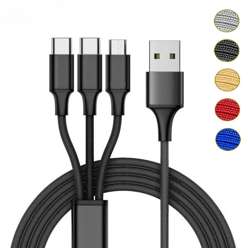 MVQF Multi Usb-порт 3в1 Micro USB Type C Зарядный кабель Несколько Usb-кабелей для зарядки Usbc