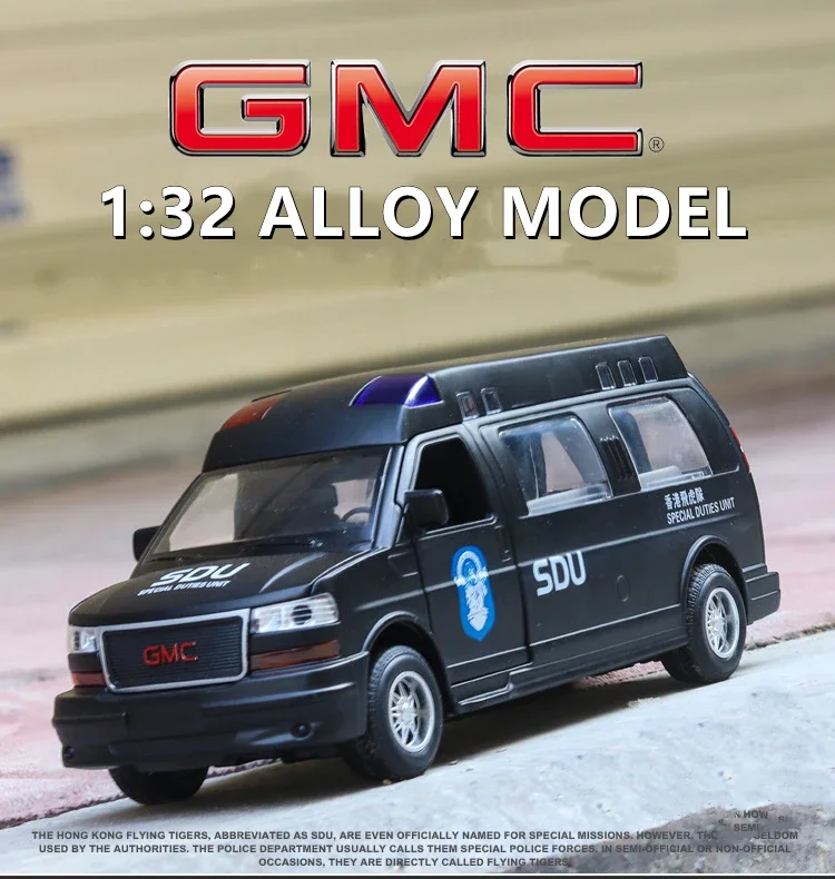 Модель автомобиля из сплава GMC SAVANA 1:32 Литые металлические модифицированные