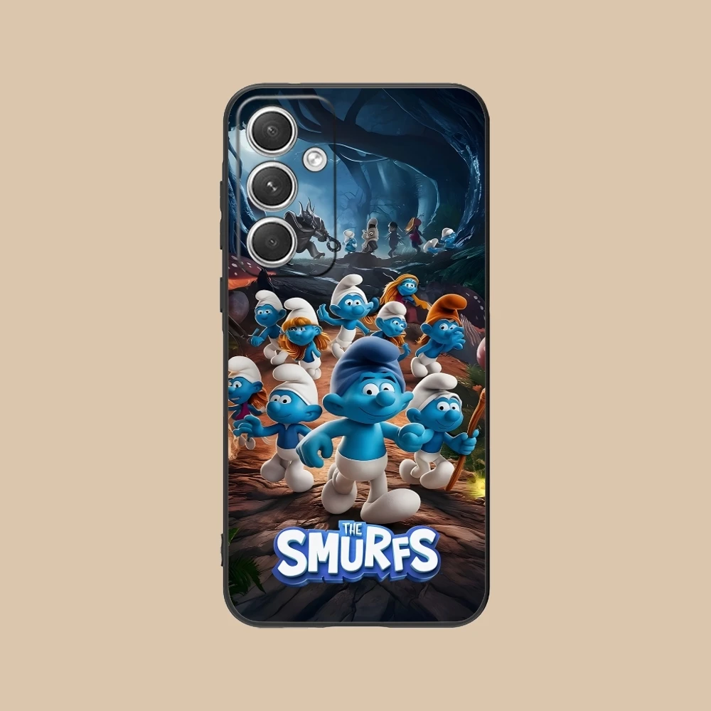 Smurfs Smurfette Smart Mobile Cell Phone Case for Samsung Galaxy S24 S23 S22 S21 S20 S10 S9 Plus FE Ultra Lite Black Cover Shell