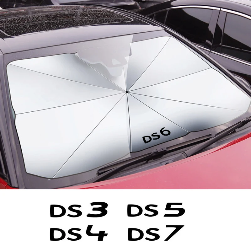 

Car Logo Foldable Sun Umbrella Windshield Block Heat UV Sun Shade Umbrella For Citroen DS3 Cabrio DS4 DS5 Prestige 5LS DS6 DS7