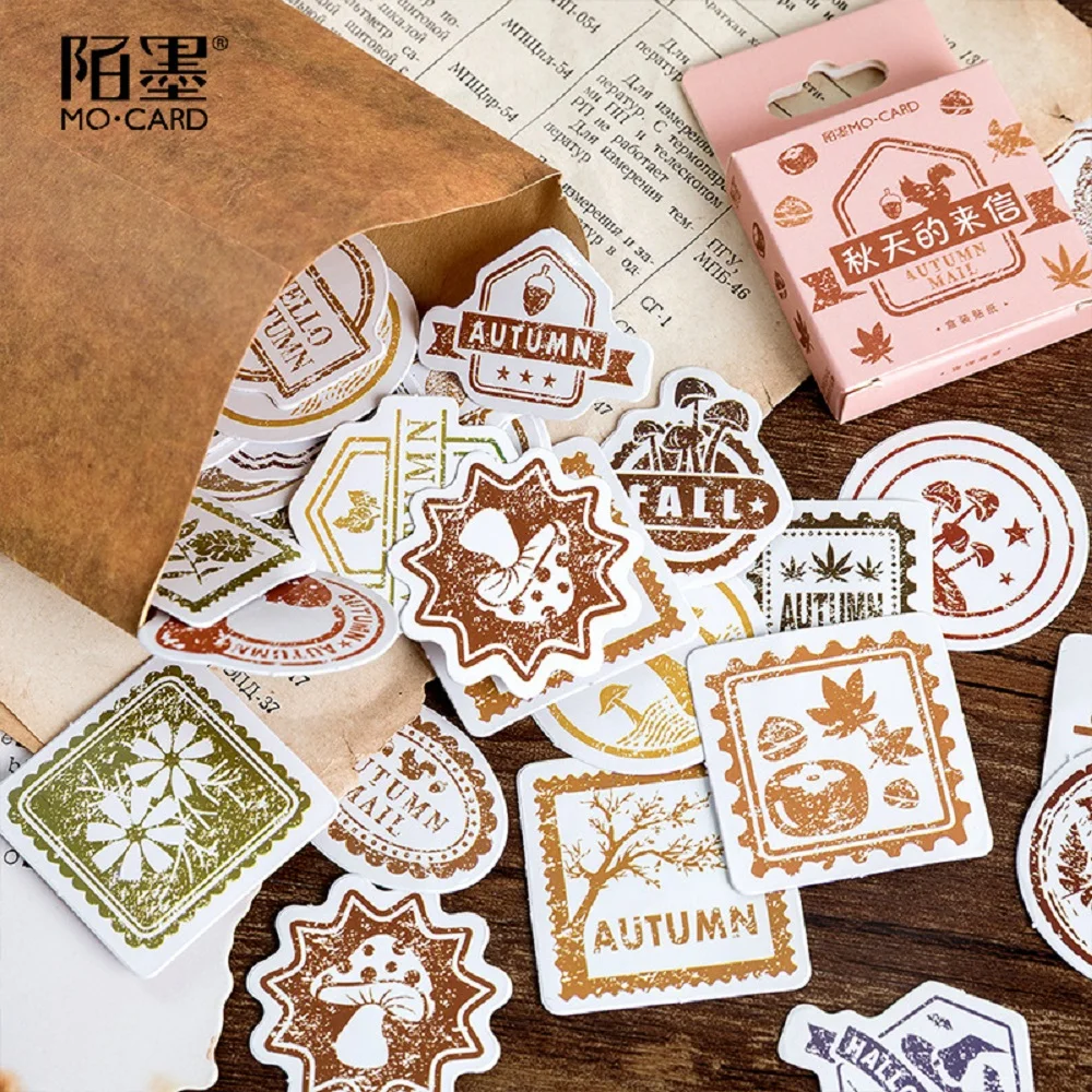 

46pcs/set Autumn Flower Cartoon Sticker Diy Scrapbooking Diary Planner Decoration Sticker Album