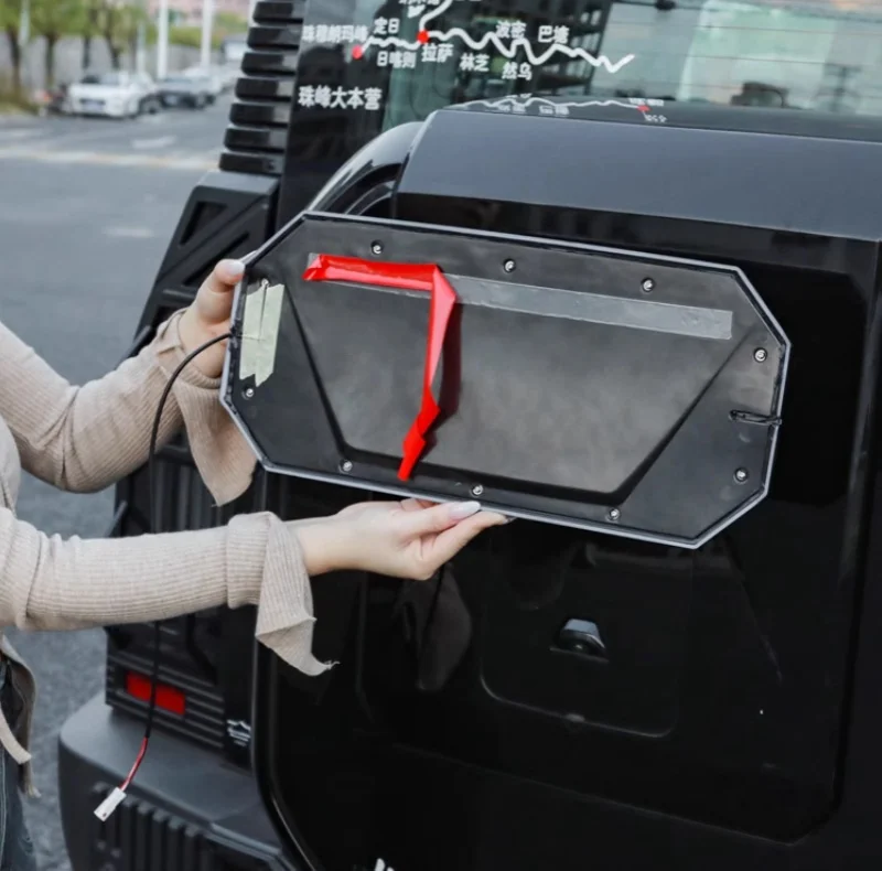 Автомобильный чехол для запасного колеса светильник-стример подходит JETOUR Traveler T2