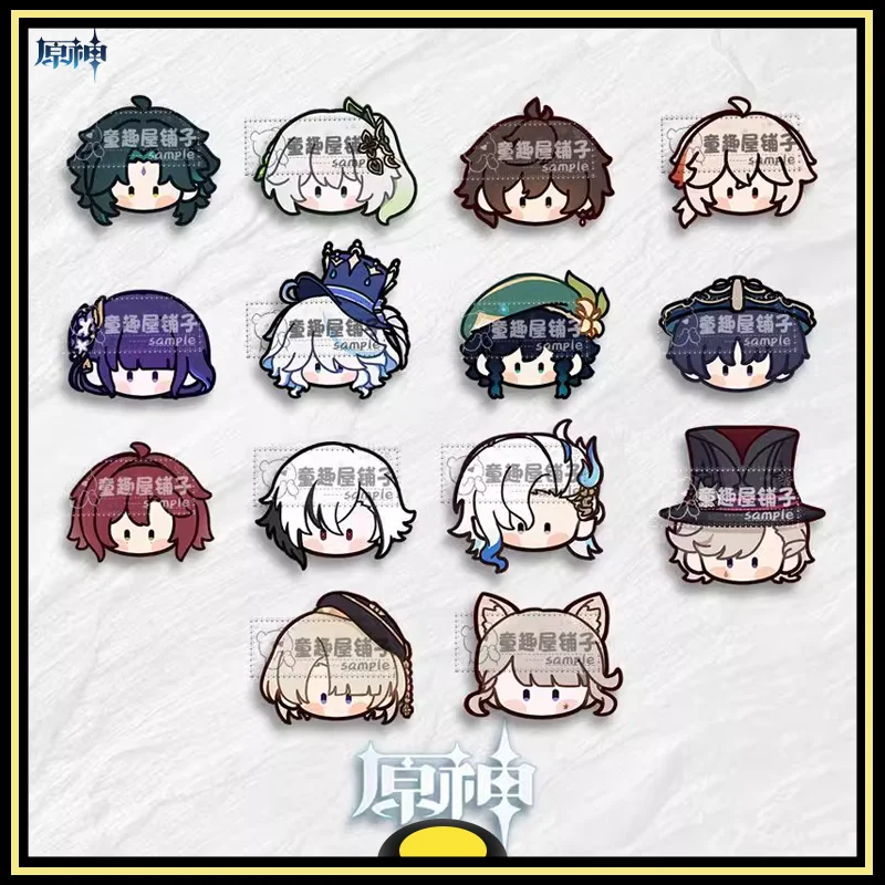 Genshin ударопрочные периферийные металлические броши значок эмблема Xiao Yae Miko HuTao