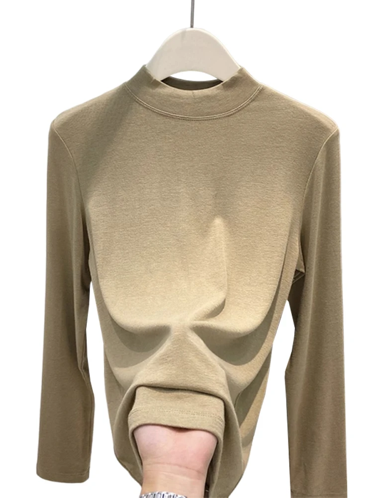 Нижняя рубашка Dralon с полувысоким воротником женская нижняя осень и зима 2024 новый