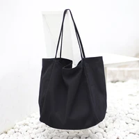 new casual canvas bag solid color tote bag luxury designer handbag large capacity minimalist style ladies shoulder bag large bag
