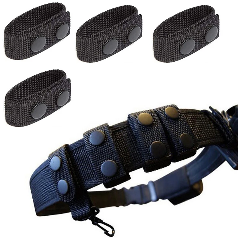 

4PCS Tactical Belt Buckle Belt Keeper Portable Webbing Strap Military Molle Belt Equipment Accessories Outdoor Sports