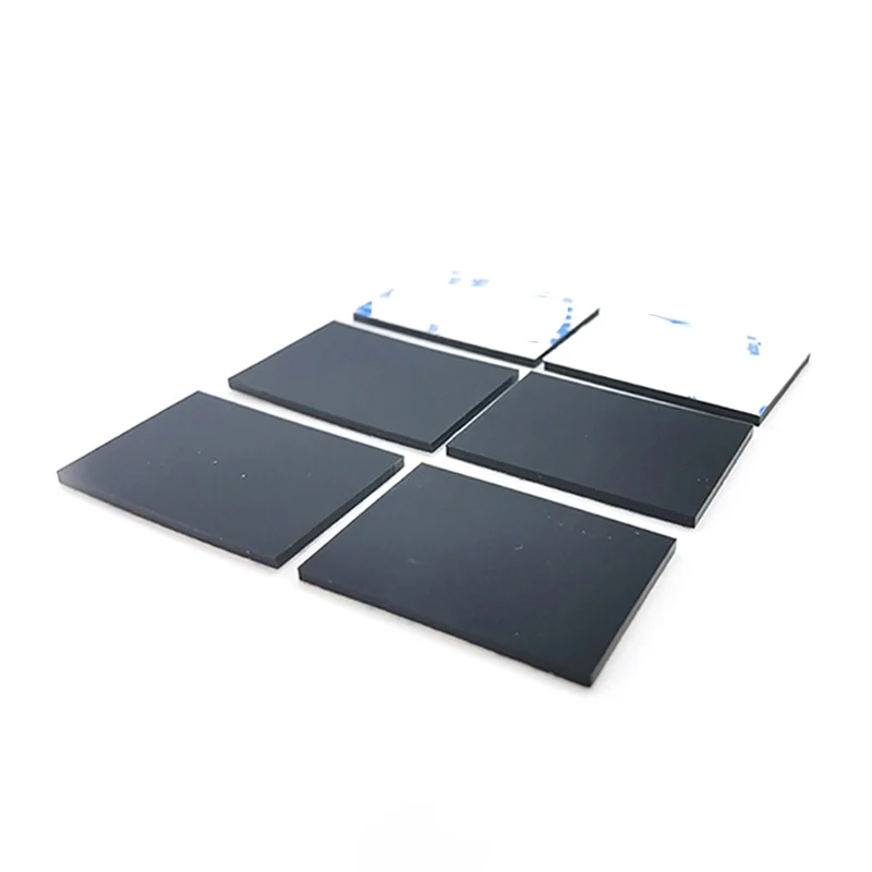 

4/8/12 шт., черный прямоугольный лист из силиконовой резины, самоклеящаяся квадратная, высокая термостойкость, противоскользящая уплотнительная прокладка, демпферная накладка для ног