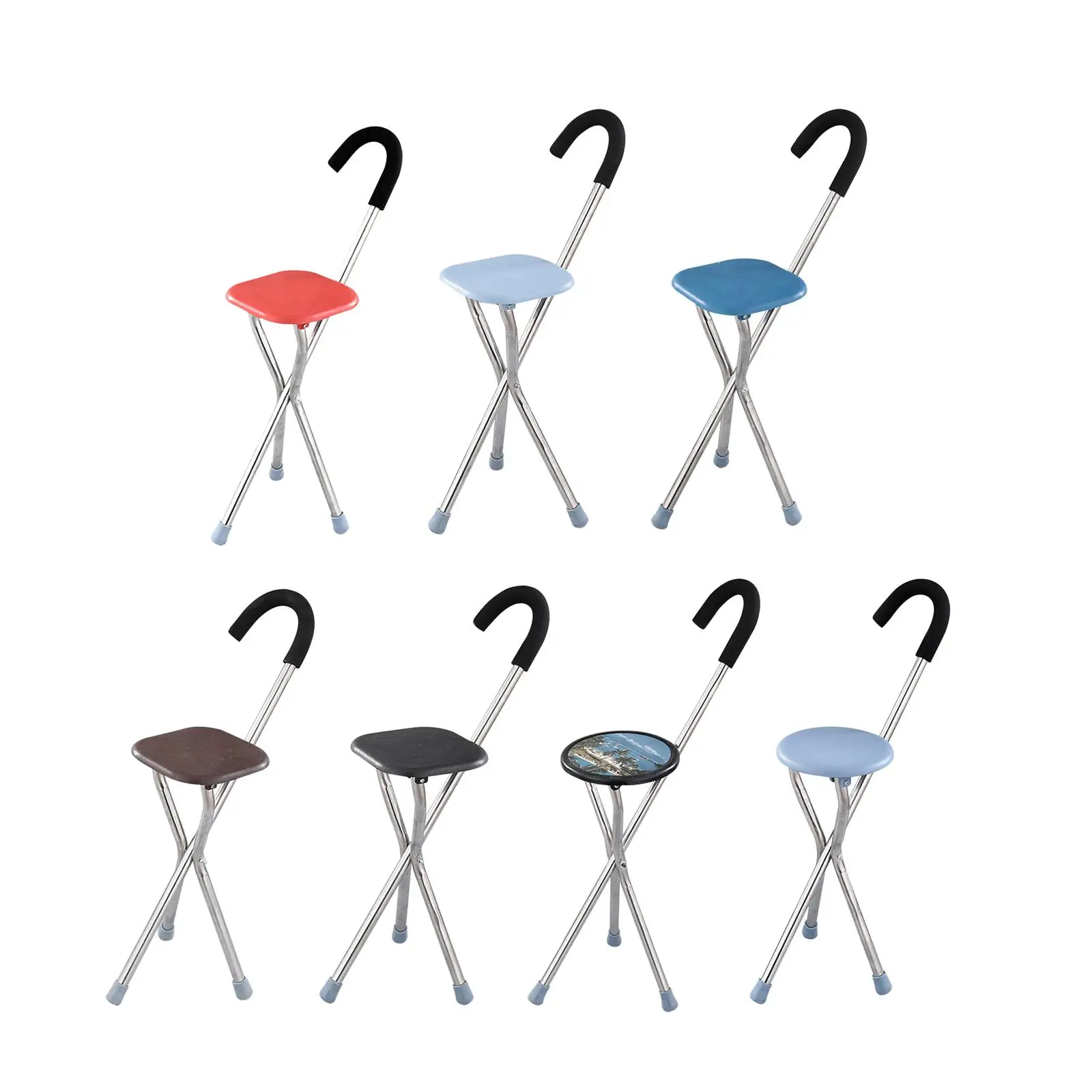 Складное Тростниковое сиденье, портативное Тростниковое кресло из нержавеющей стали с тремя ногами, вместимостью 260 кг, Тростниковое сиденье для путешествий, тростник для пожилых людей