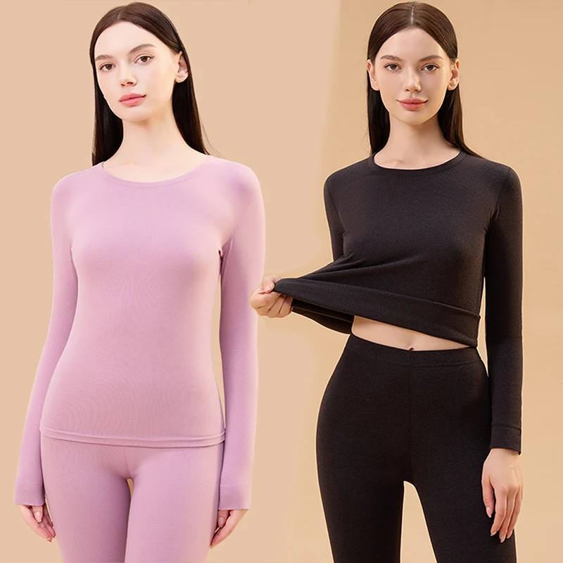 Женский облегающий комплект с длинными рукавами сохраняющий тепло