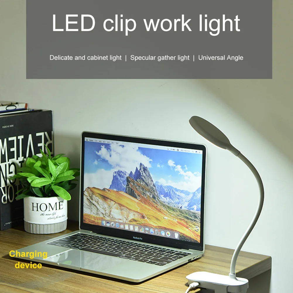 

Stepless Dimming LED Desk Lamp Home Decorative Night Light Desktop Light for Bedroom Built-in Battery Table Light 180° Degree