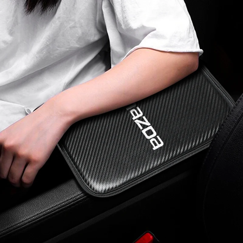 

Arm Rest Seat Box Pad Stylish Soft Carbon Fiber Car Center Console Vehicle Protective Styling For Mazda 3 Bk 6 Gh CX 5 Encosella