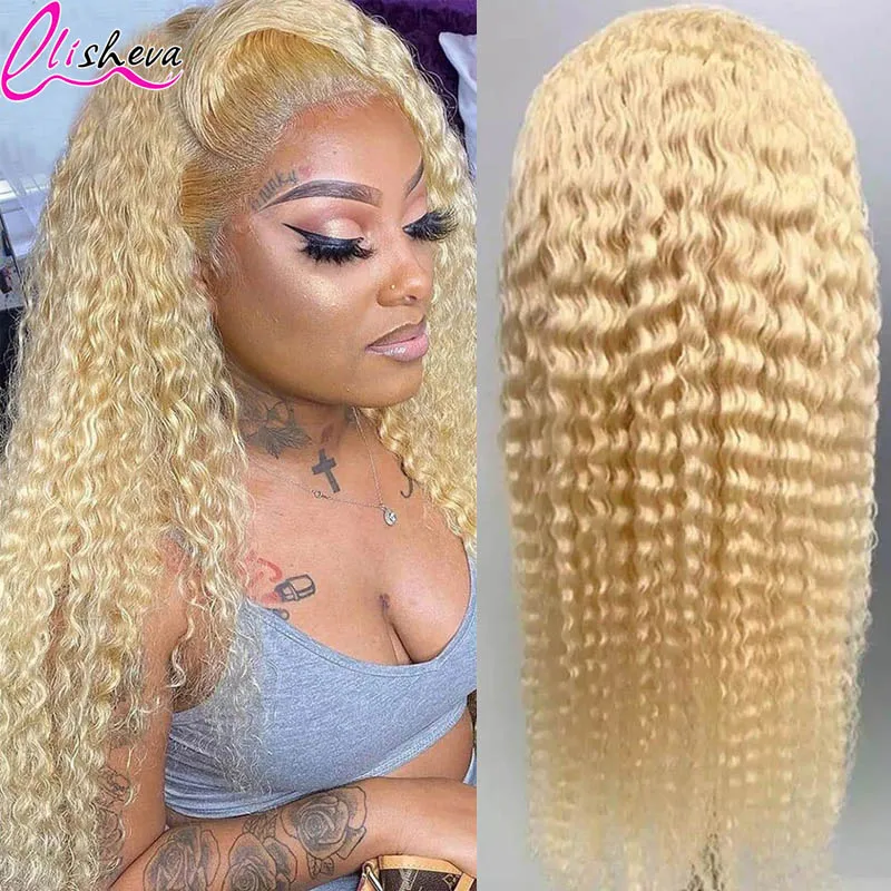 613 Water Wave Blonde Lace Frontal Wig Deep Wave HD Lace Front Wigs 13x4 Honey Blonde 613 Body Wave Lace Front Wigs For Woman