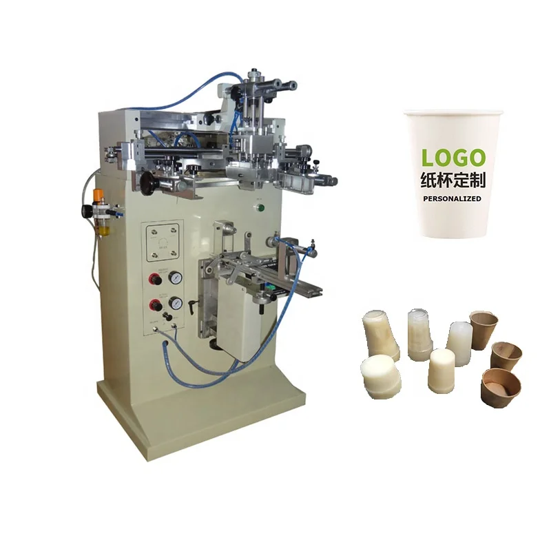 

Meshin Sablon Disposable Cup Screen Printer Milk Tea Silk Screen Printing Machine for bottles, cups, containers, coffee cup
