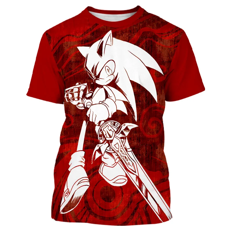 

Boys Girls Super Sonic T Shirt Summer Cartoon Graphic Printed Short Sleeve T-Shirt For Kids Boys Tee TShirt Tops Girls Clothes