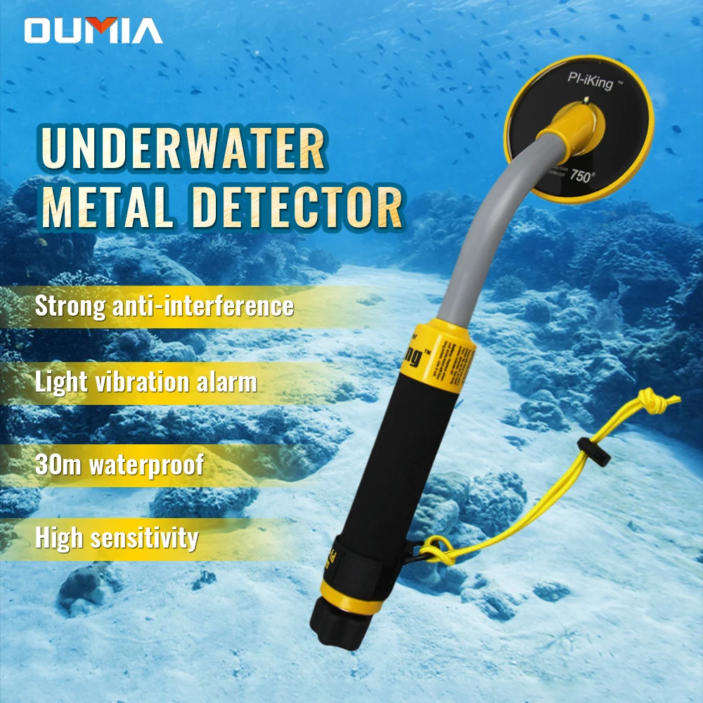 

Fully Waterproof Metal Detector for Underwater Diving in Ocean Lake - High Sensitivity, Depth of 100ft/30m