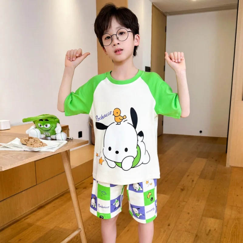 2024 пижамный комплект Человек-паук для мальчиков новинка Летний Тонкий детской