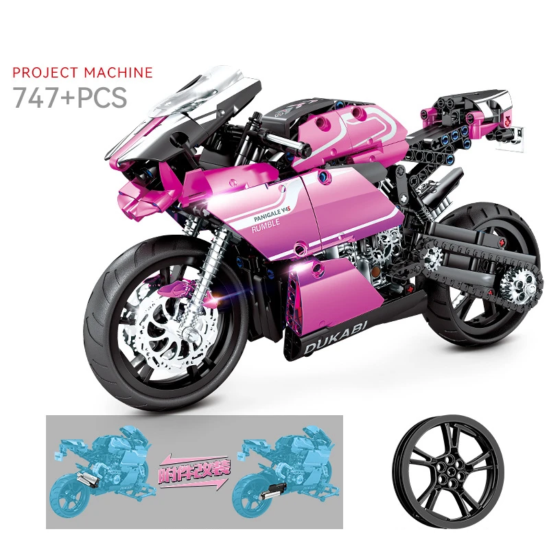 

Assembling Blocks Set Assemble Your Own Miniature Motorcycle with 300 Small Particles Fun and Educational Building Blocks Set