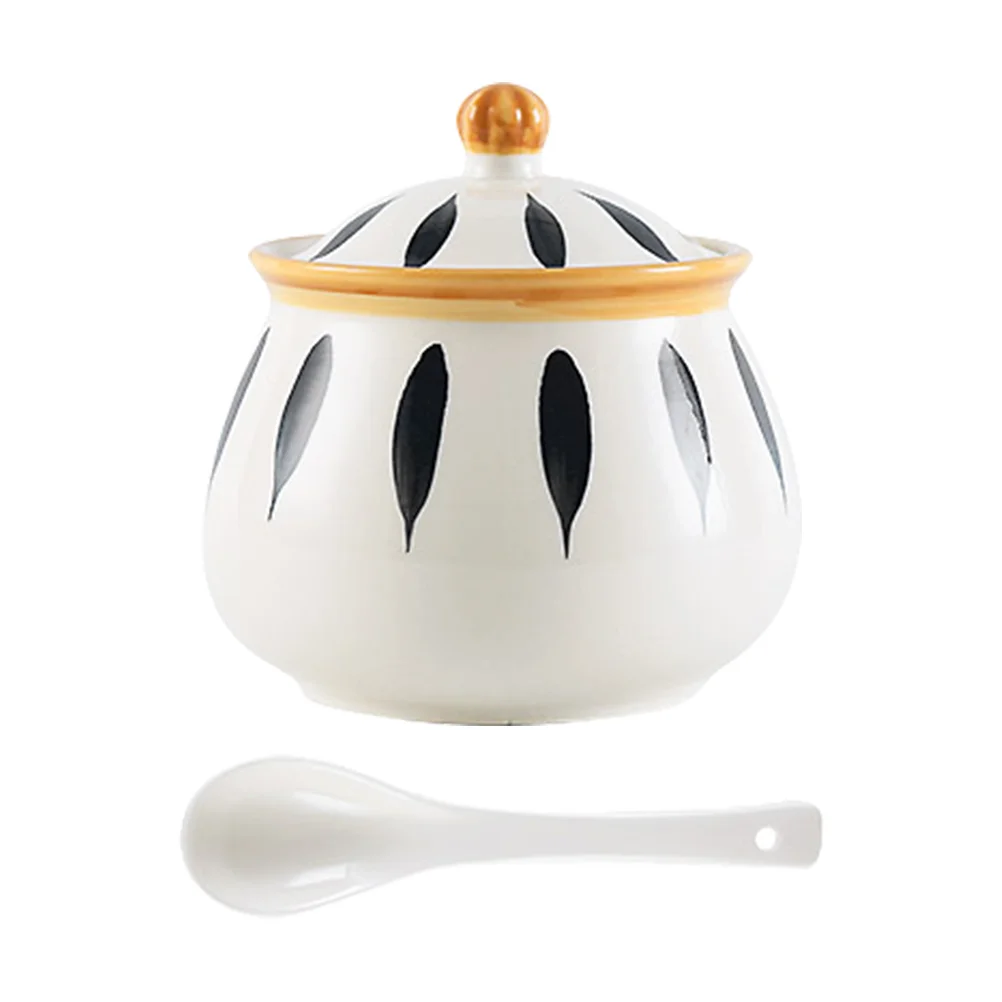 

1 Set Spice Jar Salt Pepper Storage Holder Ceramic Seasoning Jar Ceramic Storage Container