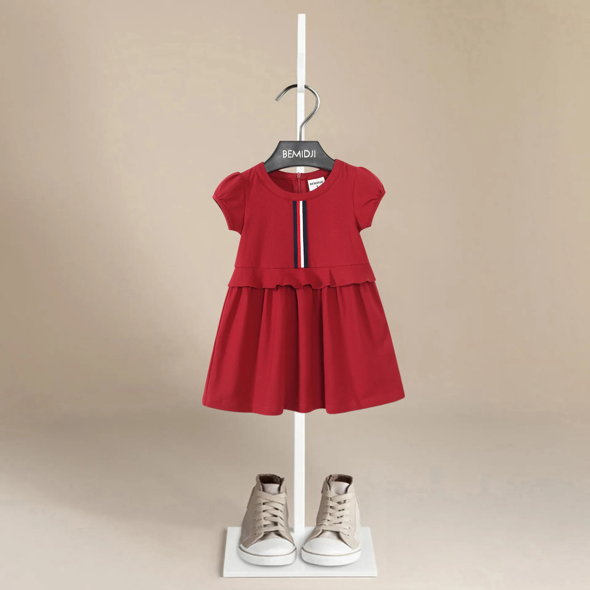 

Summer Baby Dress Cotton Infant Dress Simple Baby Girls Home Dress Solid Toddler Girls Dress Casual Kids Dresses Clothing