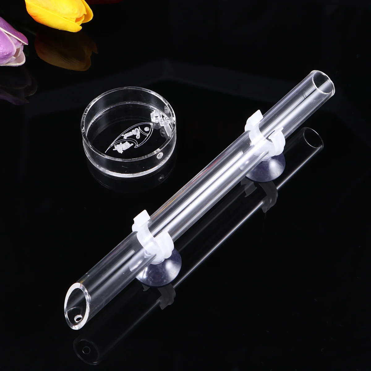

Shrimp Feeding Tube Feeder Dish Aquarium Tank Tray Acrylic Bowl Automatic Ring Brine Betta Cone Supplies Station Assembled Worm