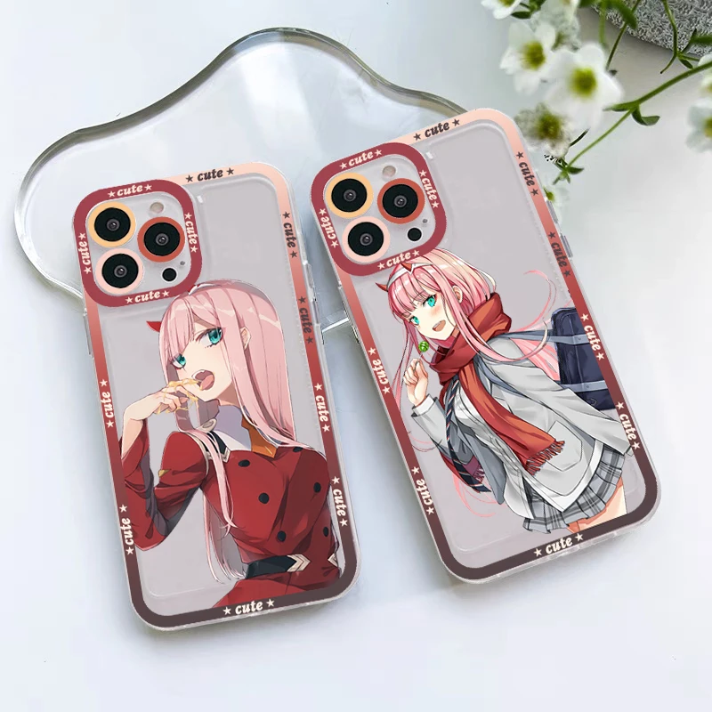 

FHNBLJ Darling In The FranXX Phone Case for iPhone 11 12 13 Mini Pro Max 14 Pro Max Case shell