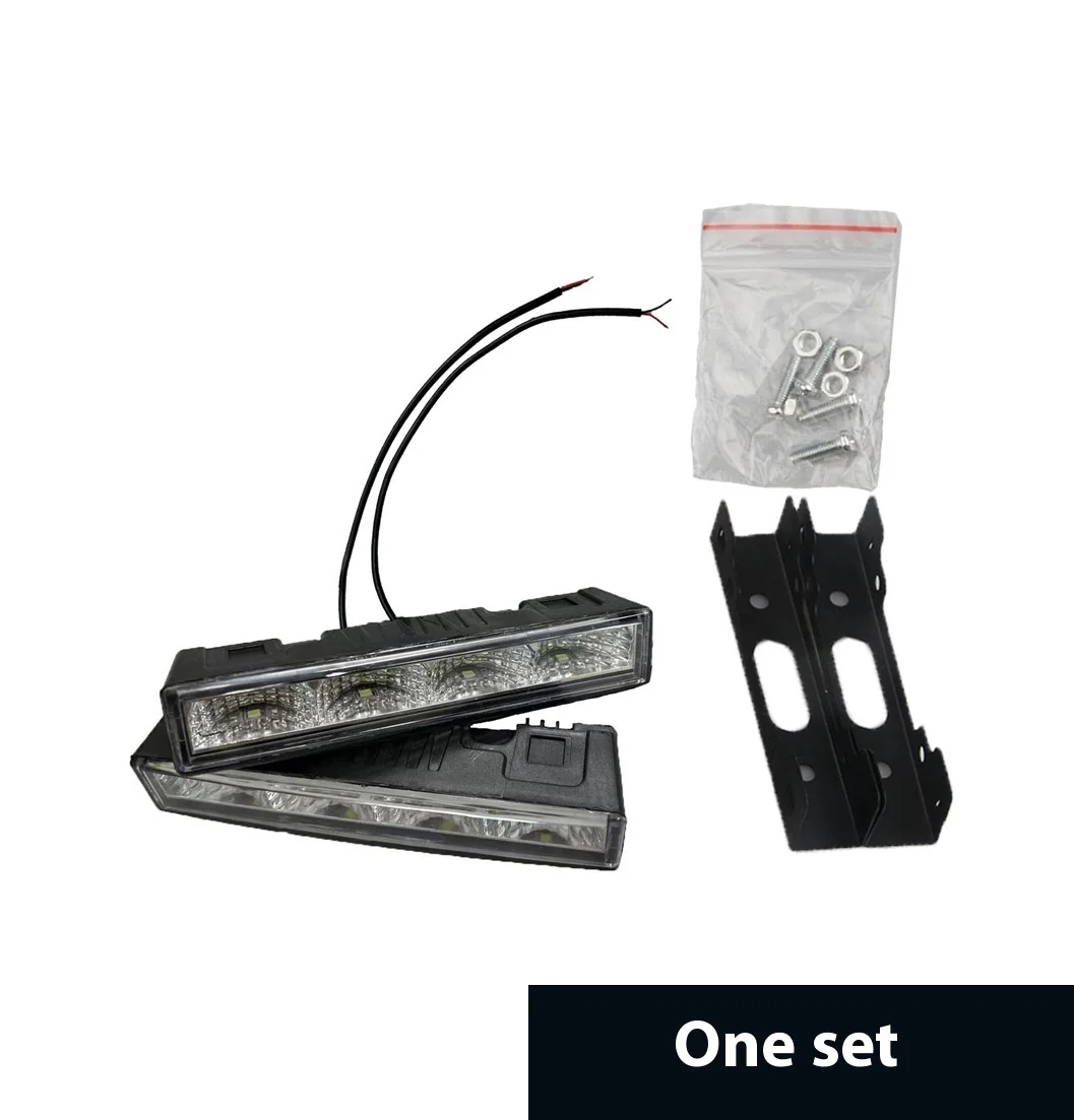 

2 шт. светодиодные дневные ходовые огни DRL 4 светодиодные автомобильные светодиодные фонари 6000K черный корпус белого цвета 12 В автомобильные аксессуары