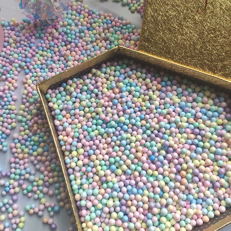 

30/50/100g/Lot Color DIY Pellet Ball Slime Balloon Filler Macaron Foam Ball for Holiday Party Gift Box Decorate Makeup Bucket Fi