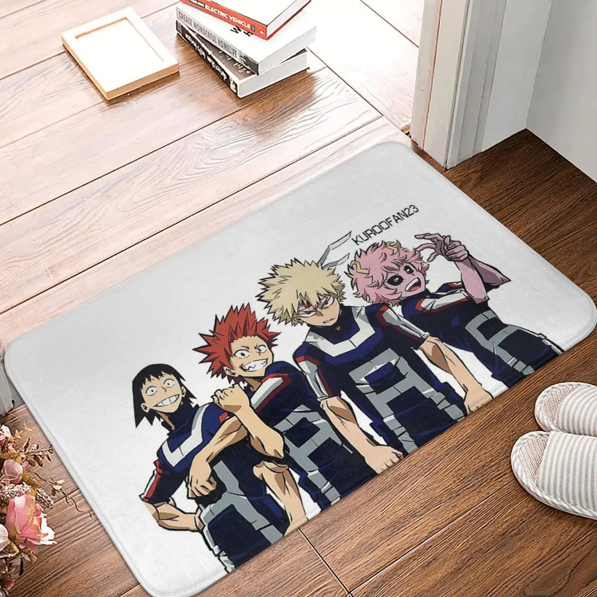 

Team Bathroom Non-Slip Carpet My Hero Academia Adventure Anime Living Room Mat Welcome Doormat Floor Decor Rug