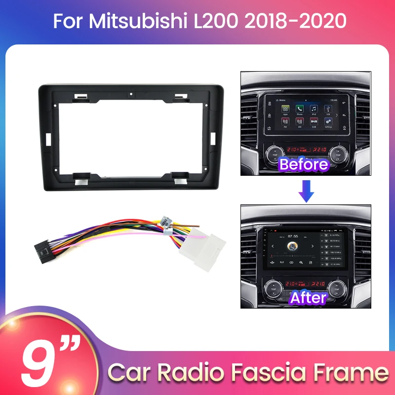 Автомобильный радиоприемник Fascia 2Din рамка для Mitsubishi L200 5 2018-2020 Pajero 4 V80 V90 2006-2014