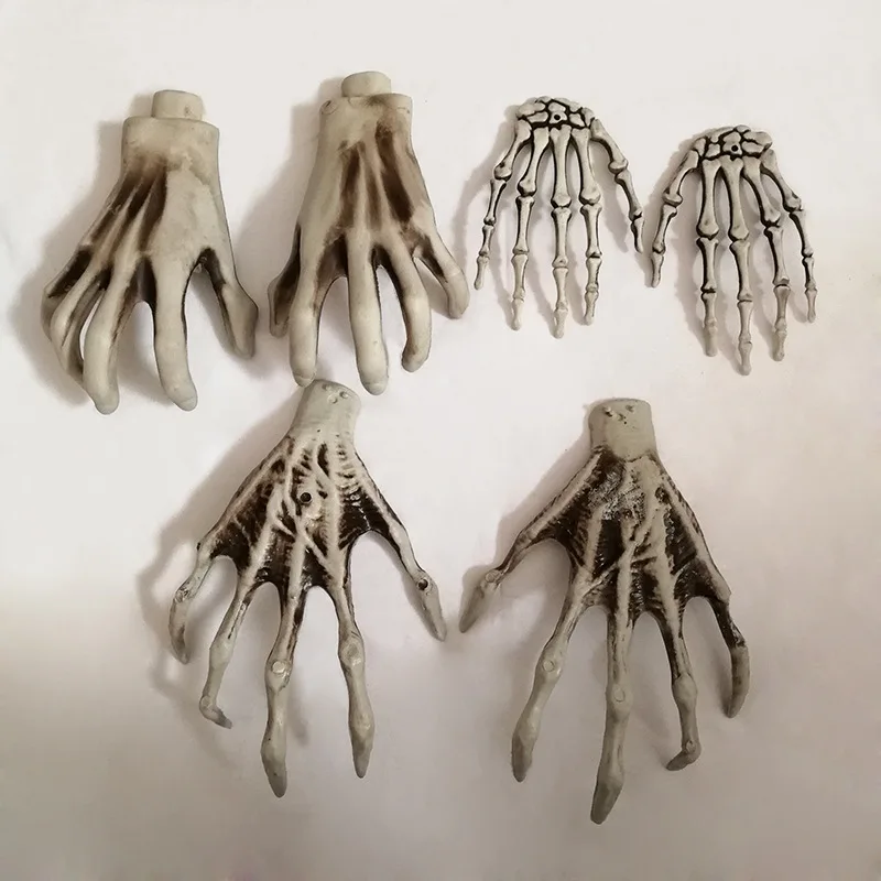 

Halloween Skeleton Hands,Fake Scary Realistic Human Hand Bone,Halloween Life Size Zombie Party Terror Scary Props Decorations