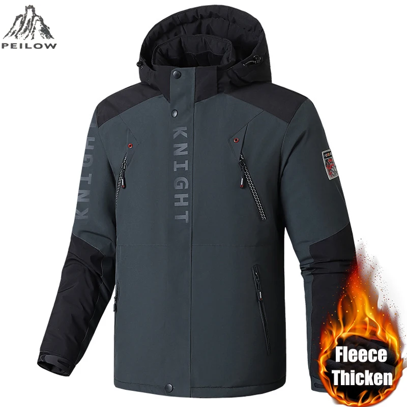 

Plus Size 7XL 8XL 9XL Men Winter New Outdoor Jet Ski Premium Snow Warm Varsity Jacket Coat Men Outwear Casual Hooded Parkas Men