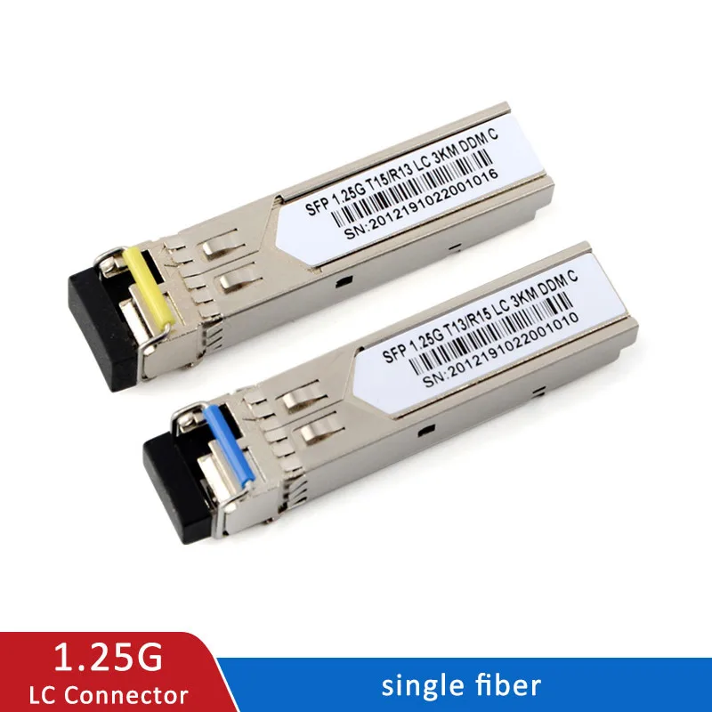 1Pair Gigabit SFP Module SM LC 3/20/40/80KM 1.25G Bidi Single Mode Fiber Optical Transceiver Compatible with Cisco Switch