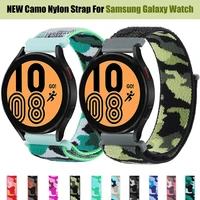nato strap for samsung galaxy watch 4classic 44mm40mm 46mm42mm gear s3 2022mm camouflage wrist bracelet active 2 nylon band