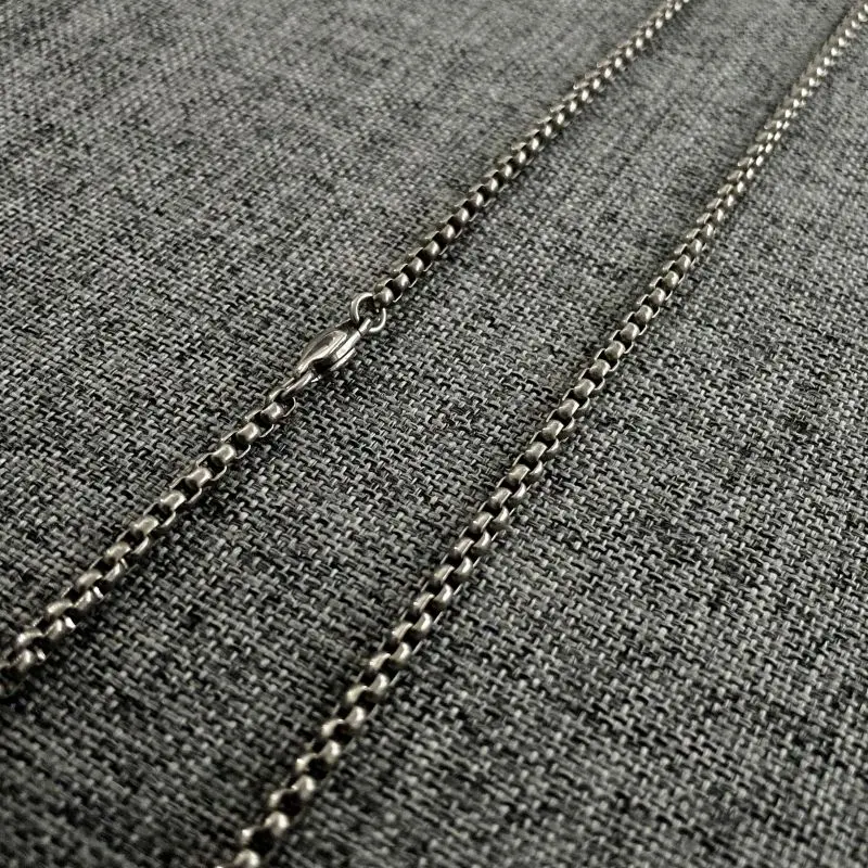 Новое ожерелье из чистого титана квадратная цепочка шириной 3 мм Антиаллергенная