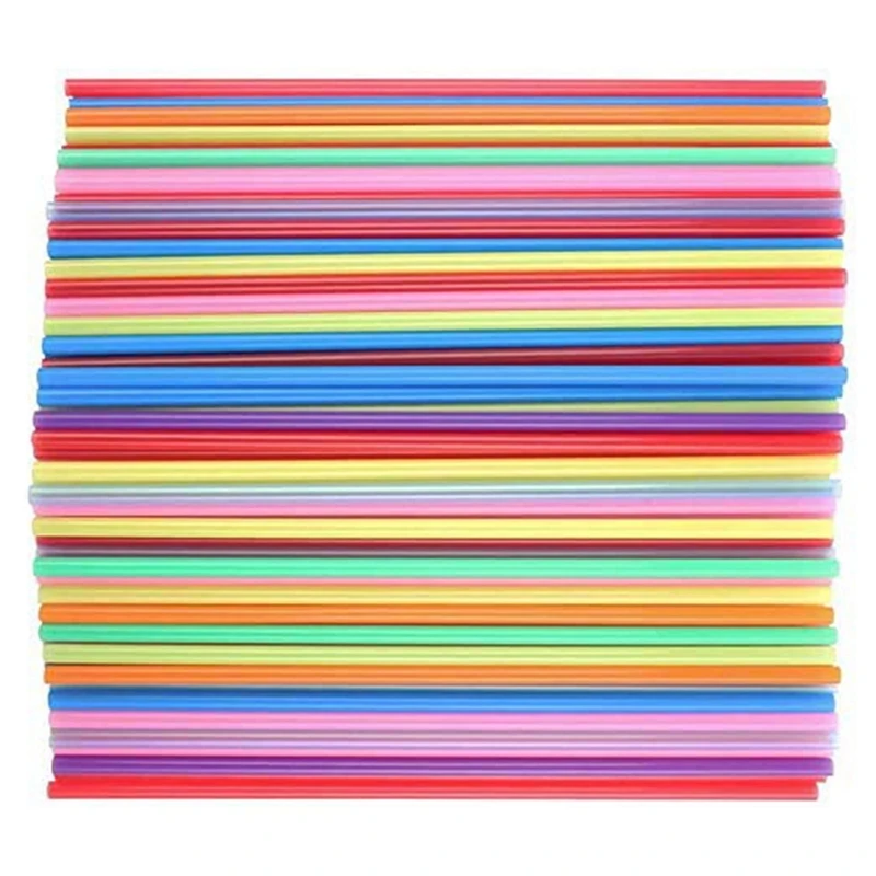 

2000Pcs 10.3 Inch Disposable Drinking Straws Plastic Straws Extra Long Assorted Bright Colors For Party Drinking Straws