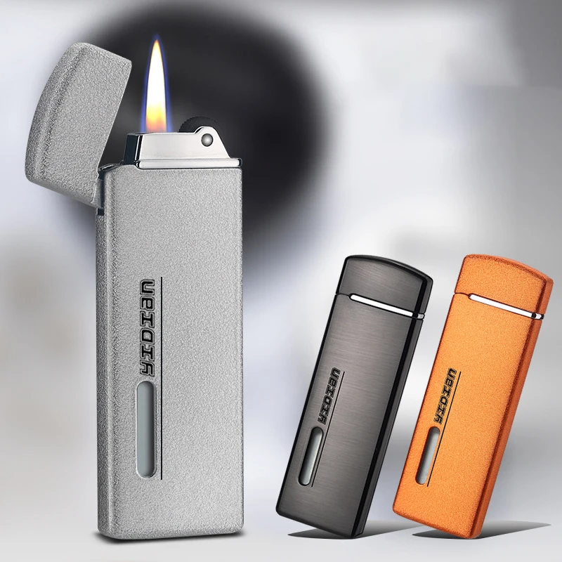 

Open Flame Butane Gas Lighter Portable Mini Turbo Gas Lighter Grinding Wheel Open Flame Lighter for Cigarette Smoking Accessorie
