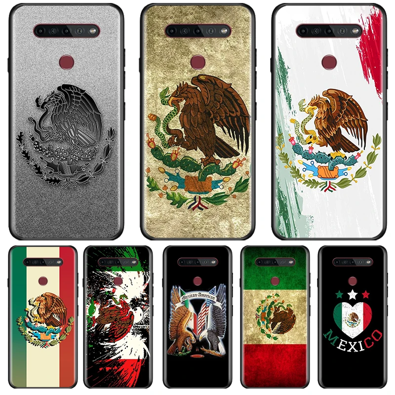 

Mexico Mexican eagle Flag Cover LG K92 K42 K22 K71 K61 K51S K41S K30 K20 2019 Q60 V60 V50 S V40 V30 G8 Black Phone Case