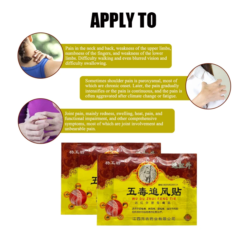 

8pcs Shoulder Pain Relief Patch Artritis Rheumatoid Analgesics Traditional Chinese Medicine Plaster Muscle Sciatica Dressing